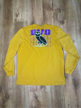 OVO Men’s Long Sleeve Graphic Shirt Yellow